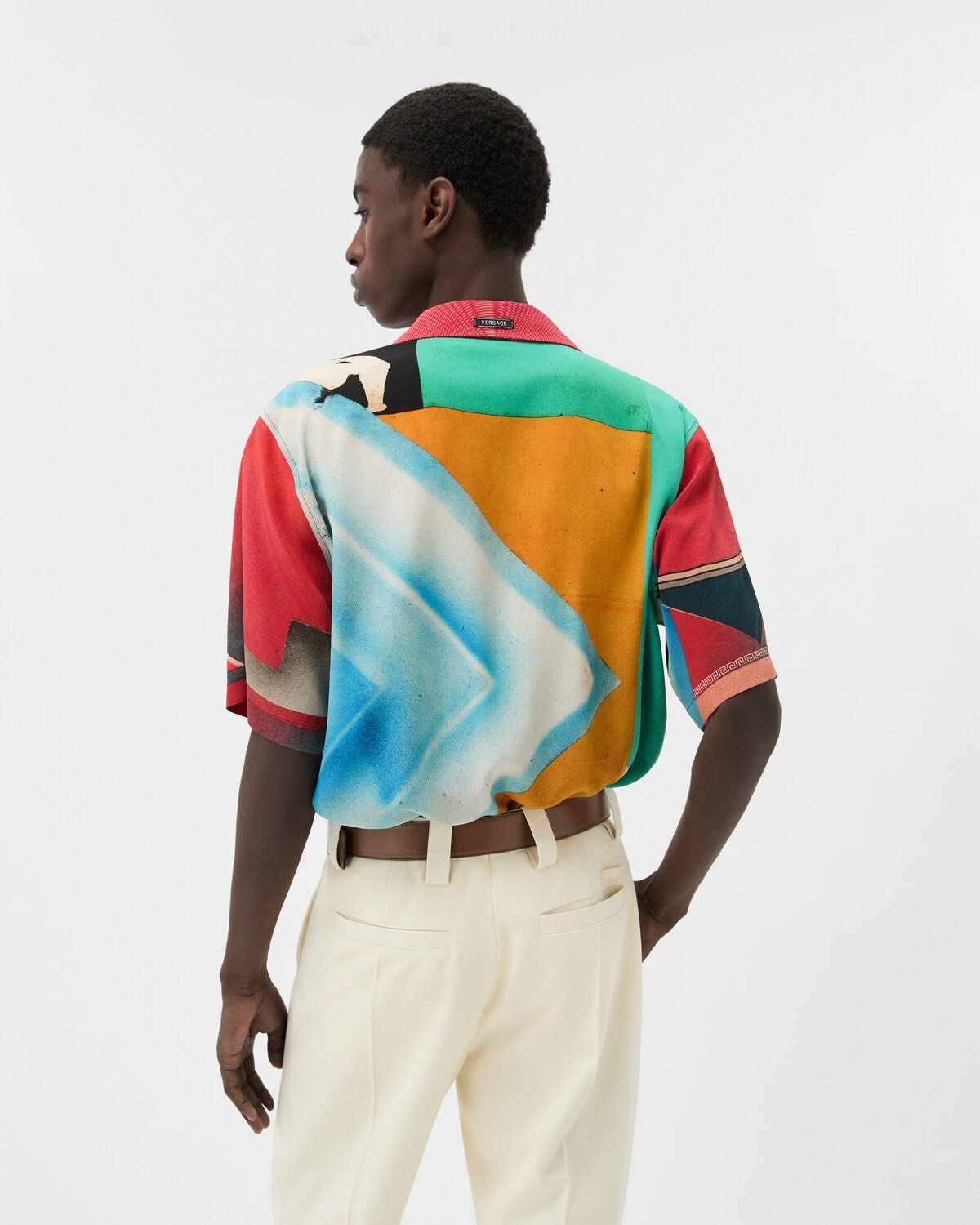 Premium Abstract Geometric Printed Cuban Collar Half Sleeve Shirt for Men | Modern Casual Resort Wear